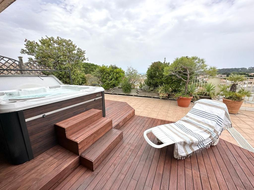 昂蒂布Panoramic Sea View Penthouse With Jacuzzi And 450 Sqm Terrace公寓 外观 照片
